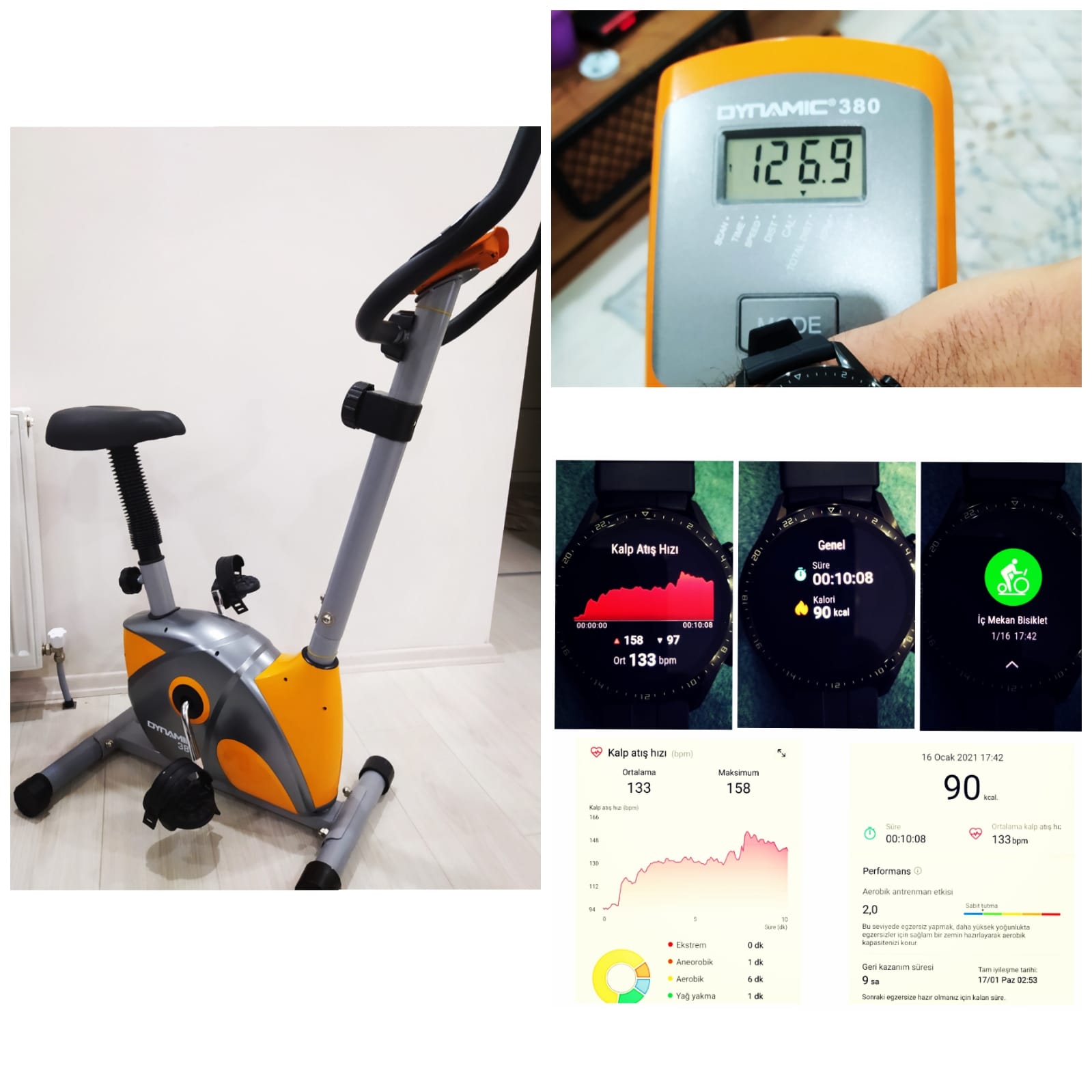 Kondisyon Bisikleti Kaç kalori Yakar? Huawei Watch Gt 2